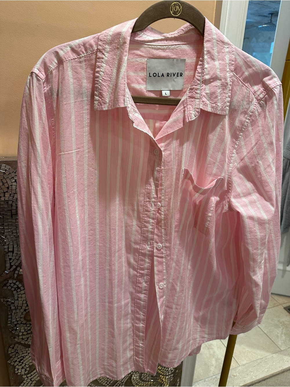 Lola River Pink Stripe Button-Down Shirt